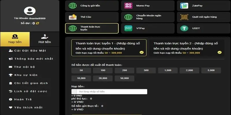 Quét mã QR nạp tiền vào tài khoản game